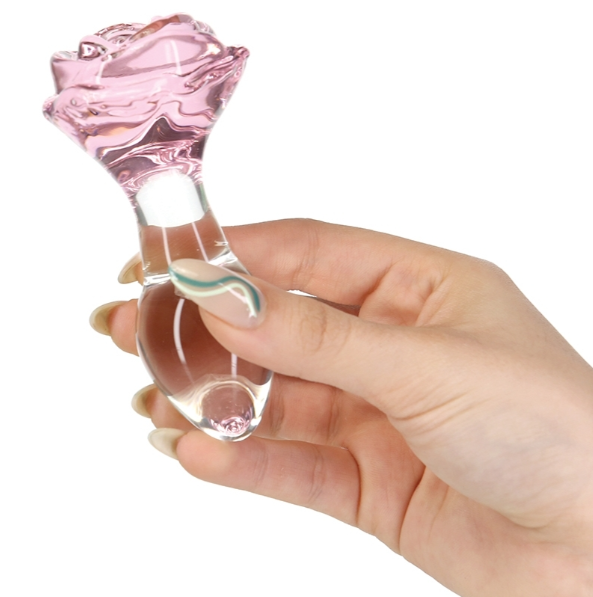 Pillow Talk Rosy Glass Anal Plug