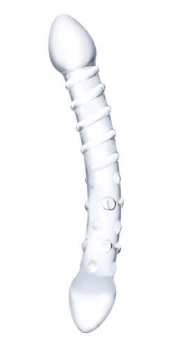 Double Trouble Glass Dildo 10"