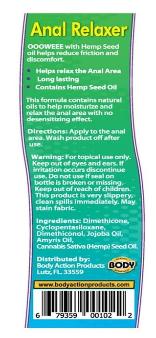 Oooweee Anal Silicone Relaxer Lubricant