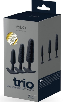VeDO Trio Silicone Anal Plug Set - Black