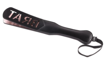 Sex & Mischief Brat Paddle - Black/Rose Gold