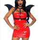 Leg Avenue Bat Wing Body Harness Faux Leather - O/S - Black