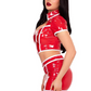 4 PC Red Alert Nurse Costume S, M, OR L