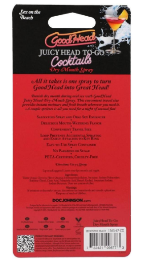 GoodHead Juicy Head Cocktails Dry Mouth Spray To-Go - CHOOSE YOUR FLAVOR