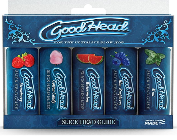 GoodHead Water Based Flavored Lubricants 5pc Set