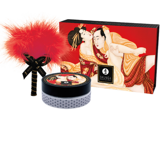 Shunga Kissable Massage Powder-Sparkling Strawberry Wine